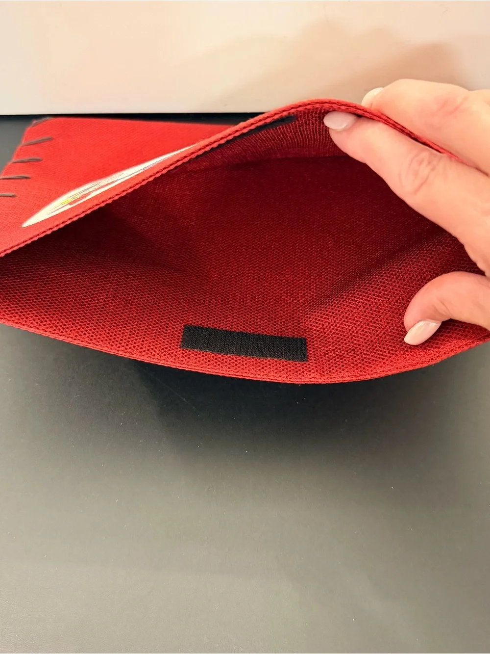 Red Heart Butterfly Canvas Clutch - Unbranded